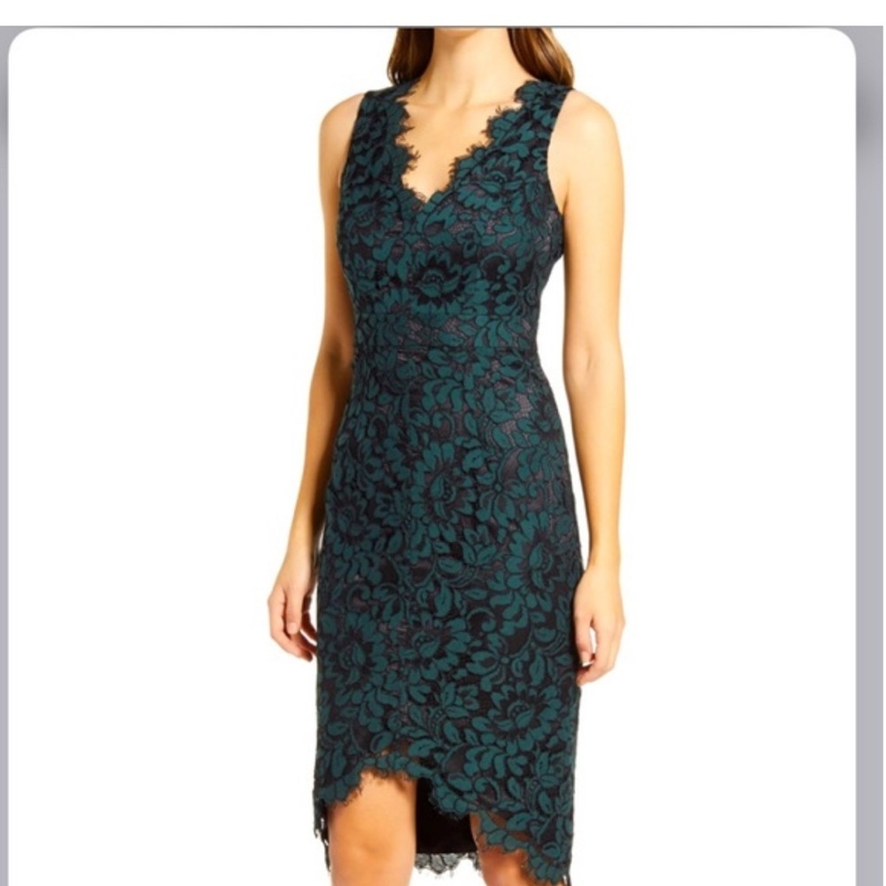 Eliza J Tulip Hem Lace Dress